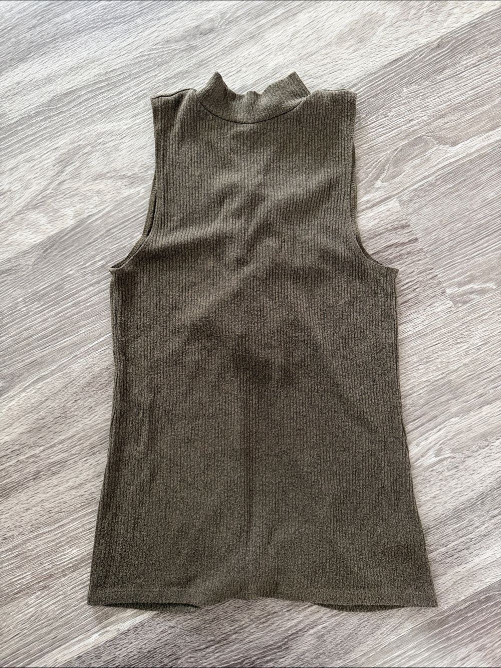 Express Olive Sleeveless Tank Top open back
